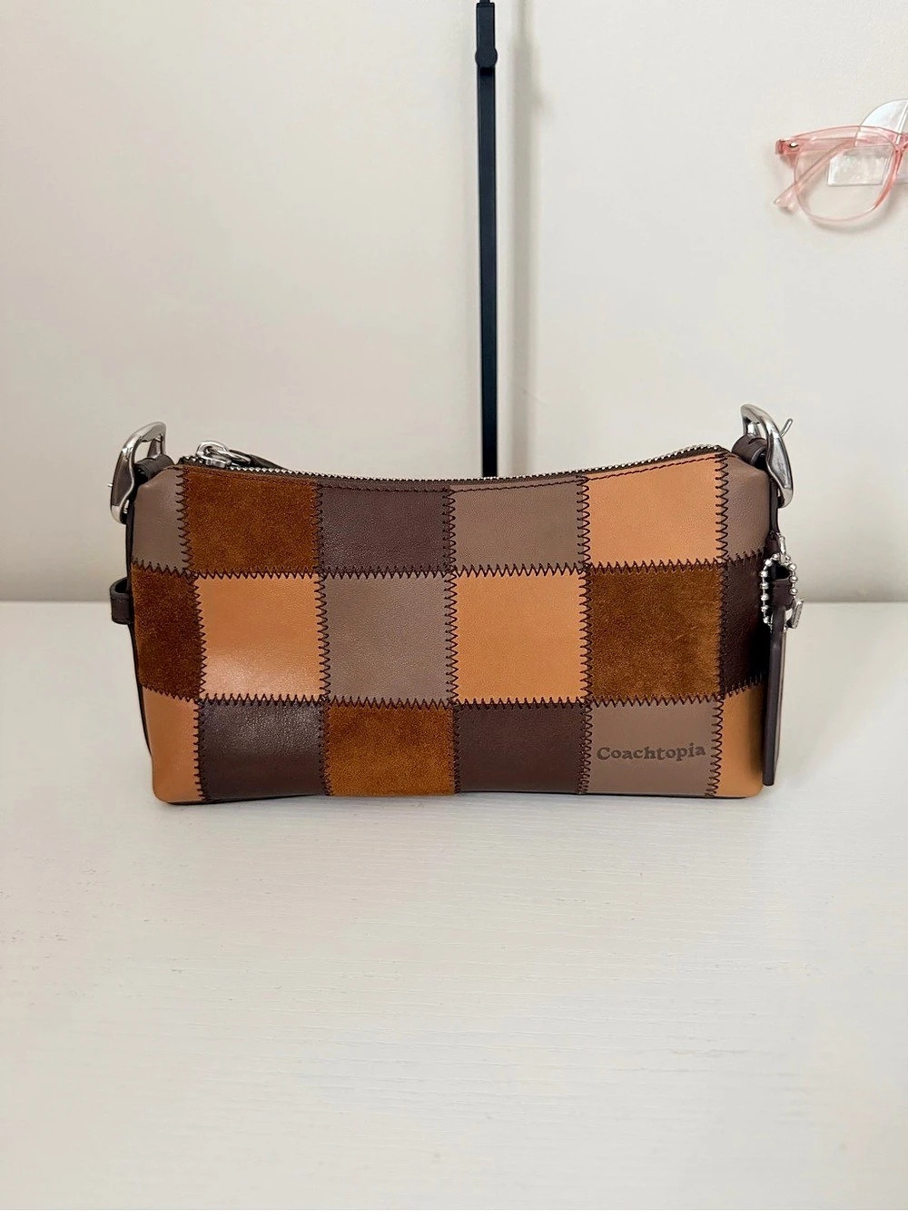 Coach Coachtopia Patchwork Should and Bag in Brown & Tan NWT